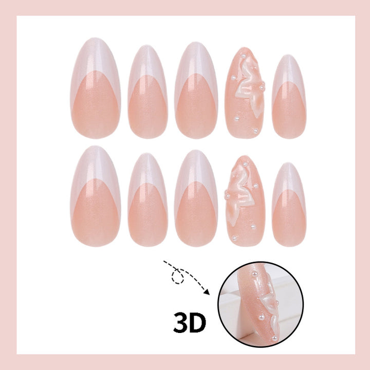 Artificial Nail Set with elegant tips and romantic accents Kalsten