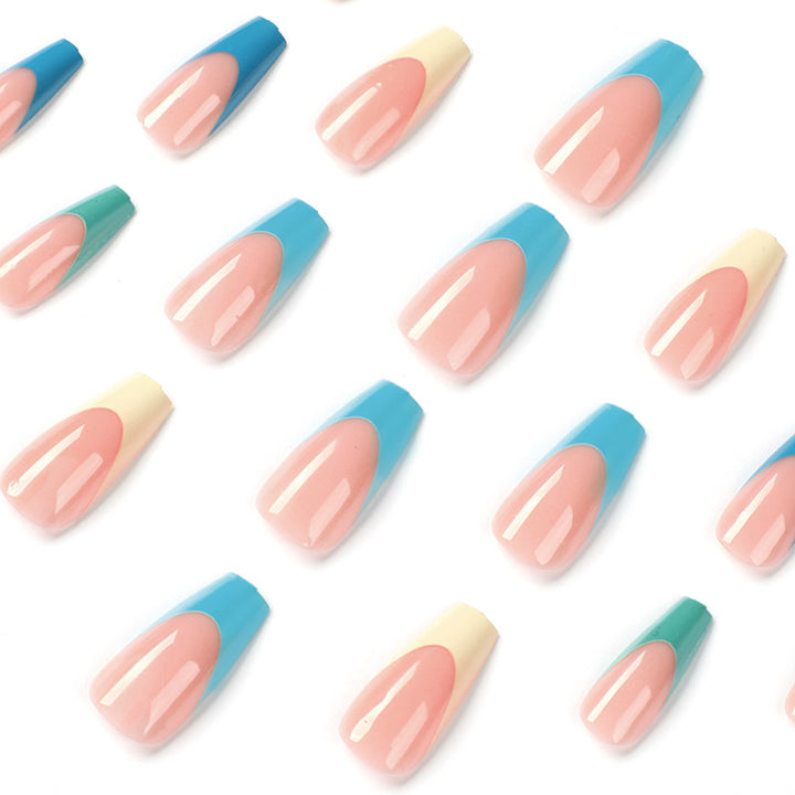 Artful Nail Extensions with Precise Gradient and Elegant Accents Kalsten