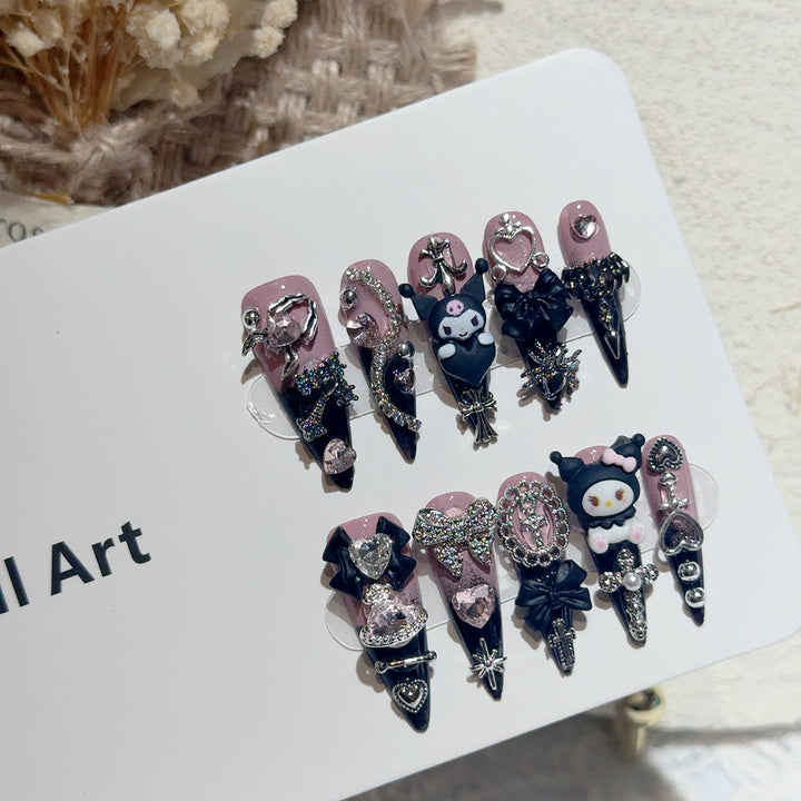 Whimsical Character-Themed Decorative Press-On Nail Set