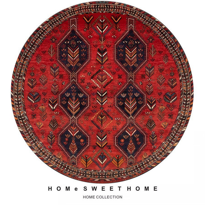 Vintage-Inspired Round Rug
