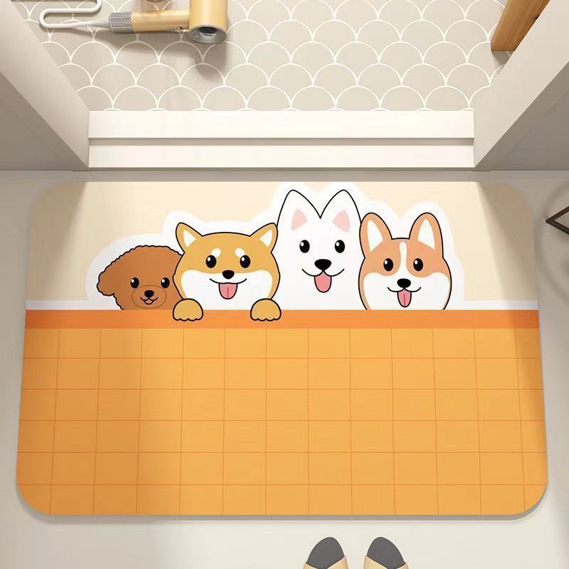 Cute Cat-Themed Bath Mat Kalsten