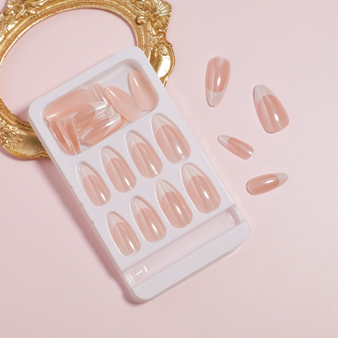 Elegant French Tip Nail Art Set Kalsten