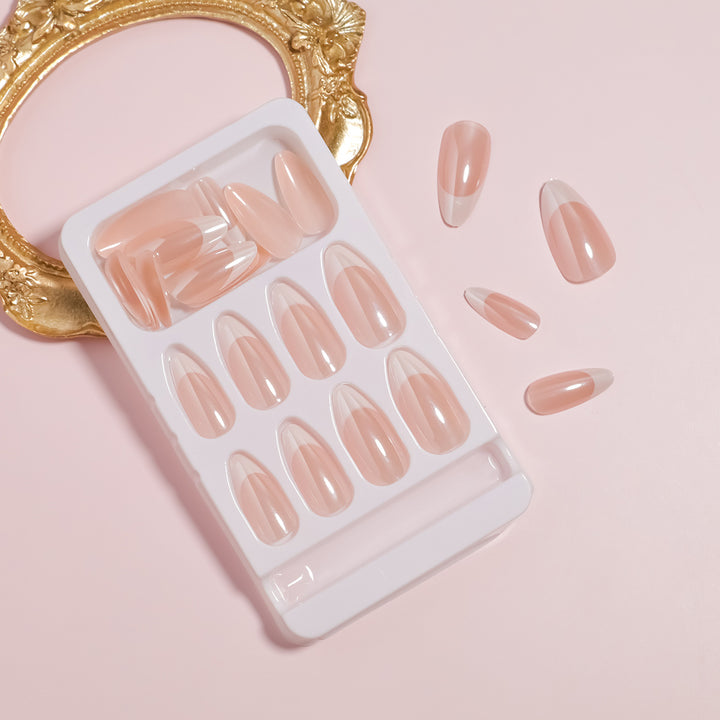 Elegant French Tip Nail Art Set Kalsten