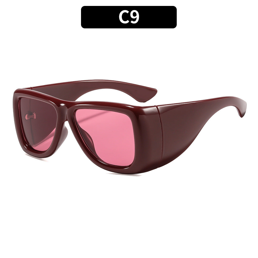 Retro Oversized Shield Sunglasses
