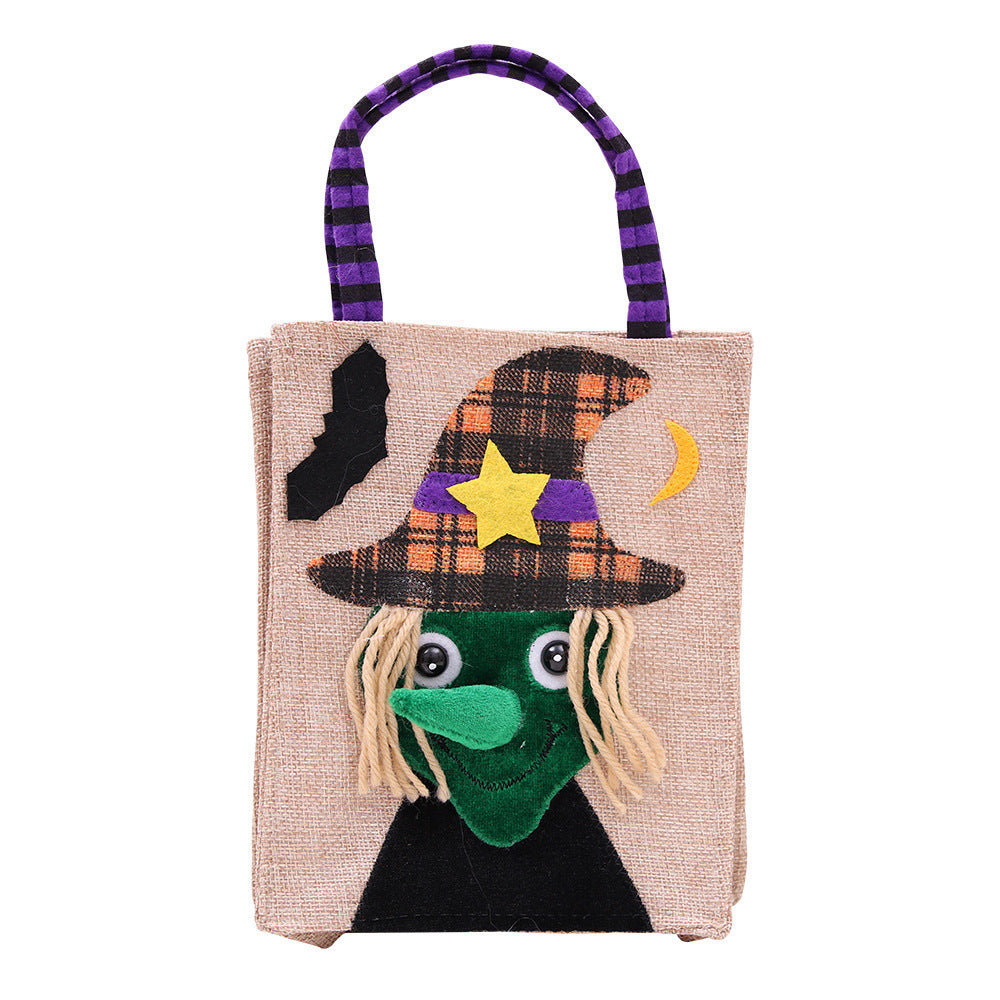 Halloween tote bag with witch design