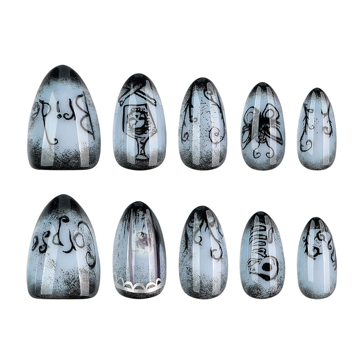 Creative Halloween Nail Art in Gothic Style Kalsten