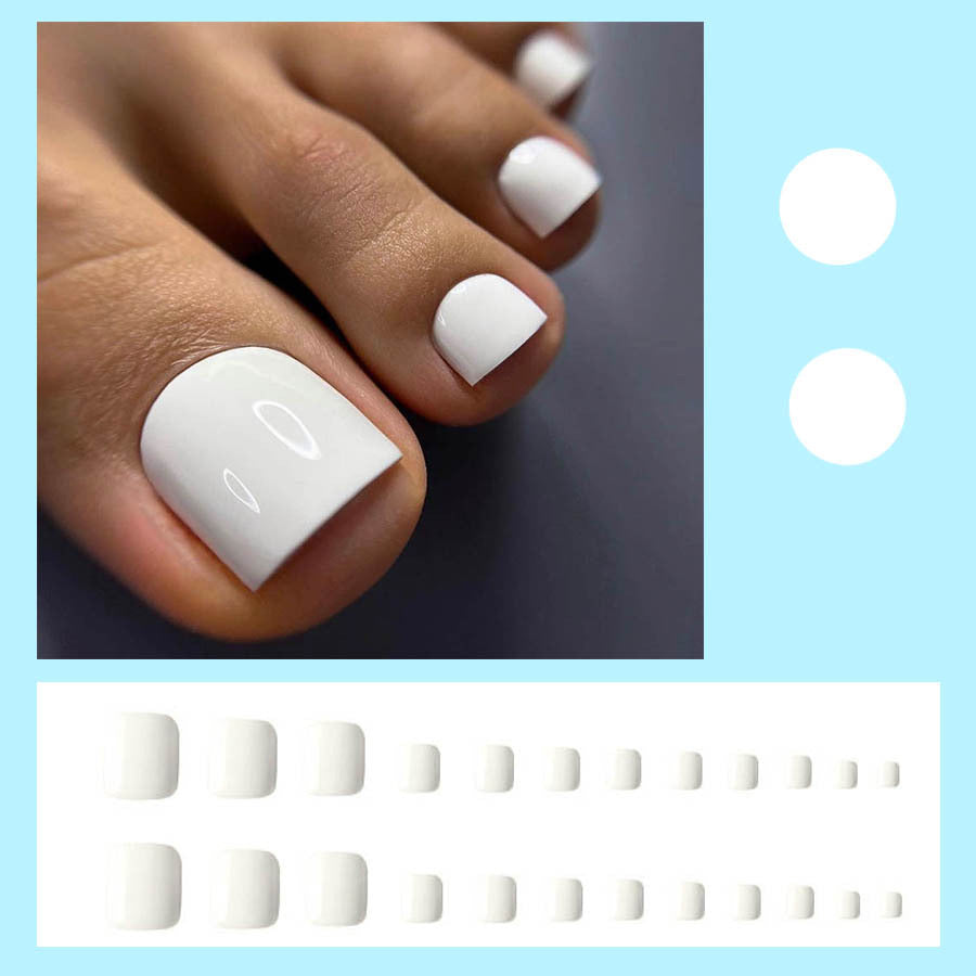 Artificial nail set for toenails with elegant high-gloss finish Kalsten