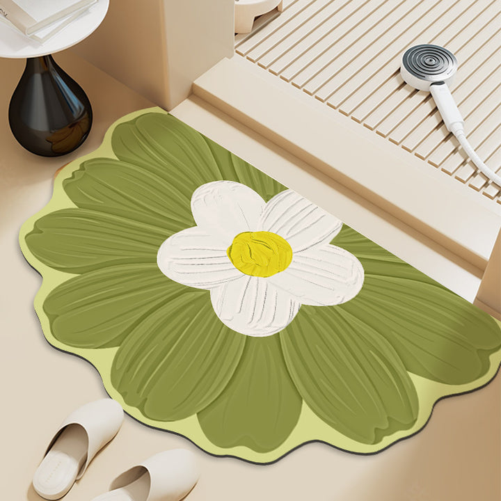 Floral Shaped Welcome Mat