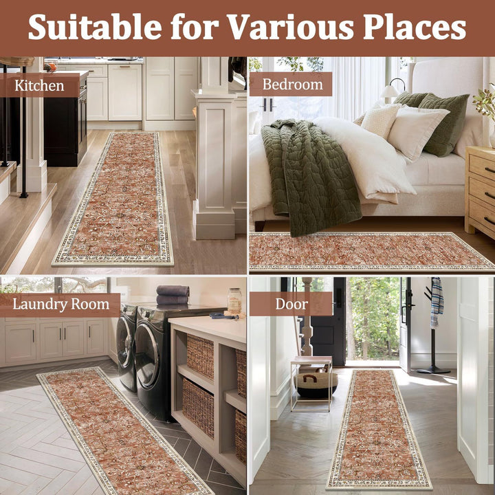Floral Pattern Runner Rug