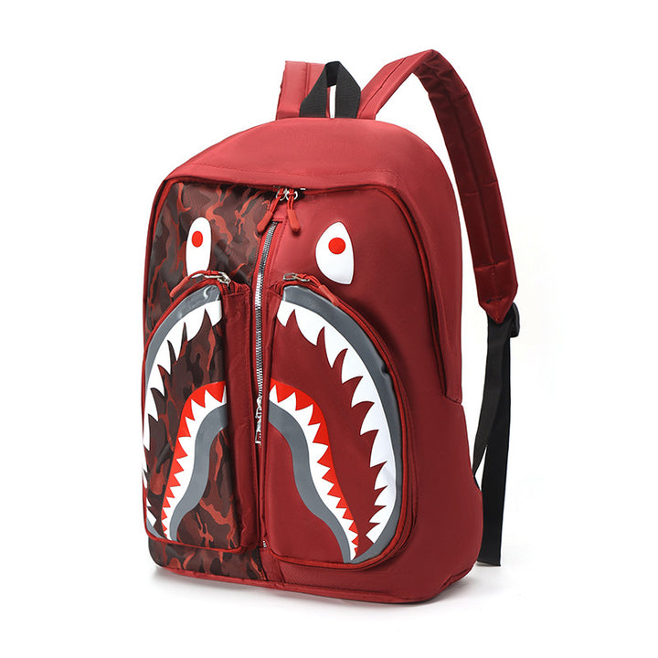 Shark-Themed Cartoon Backpack