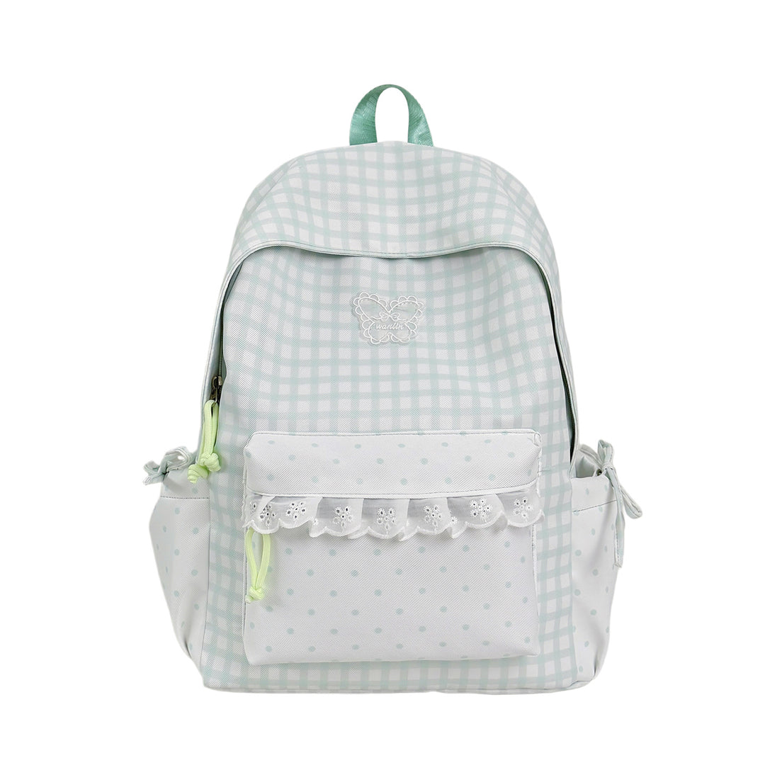 Fun Gingham Patterned Backpack Kalsten