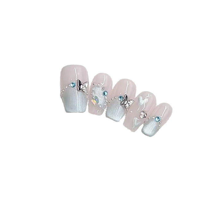 Decorative Butterfly-Embellished Press-On Nail Art Kalsten