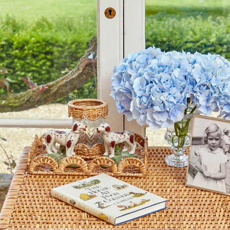 Elegant decoration basket with curved edge Kalsten
