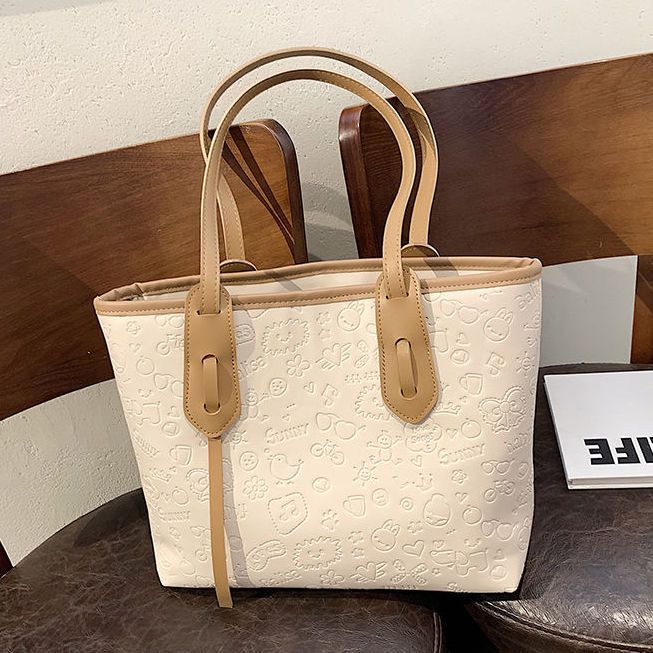 Embossed Pattern Shoulder Tote Kalsten