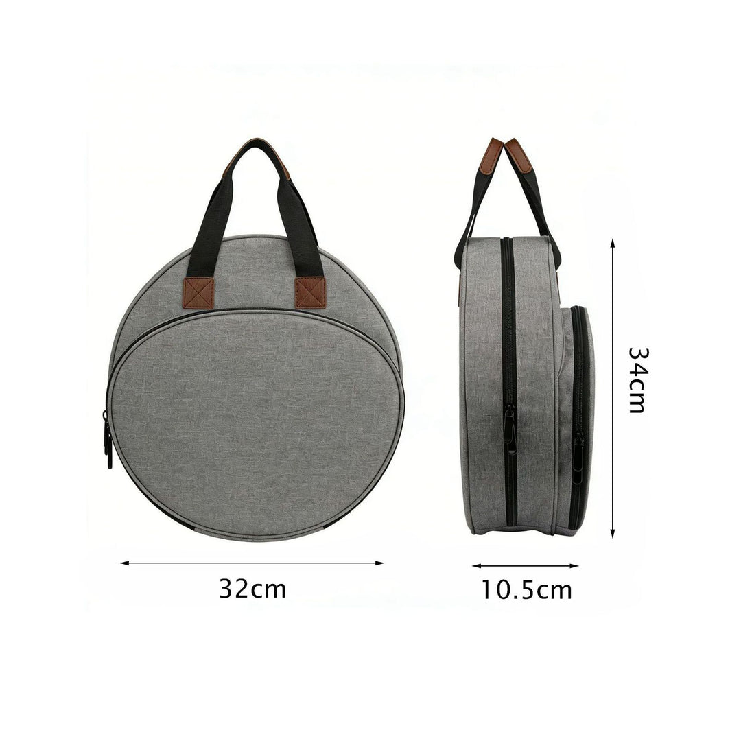 Round Tote Bag with Practical Two-Way Zipper Kalsten