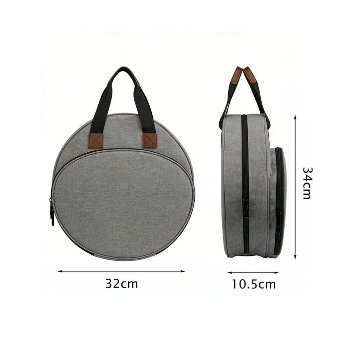 Round Tote Bag with Practical Two-Way Zipper Kalsten