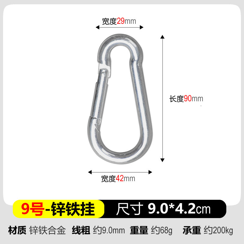 High-load abseiling rope with carabiner hook Kalsten