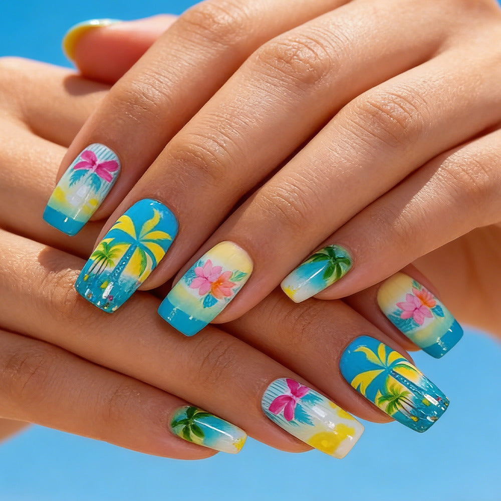 Artistic Tropical Paradise Nail Art Kalsten