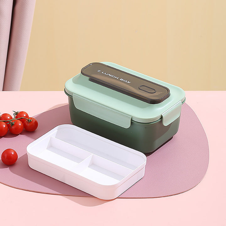 Versatile Leak-Proof Bento Lunch Box with Built-In Utensil Set