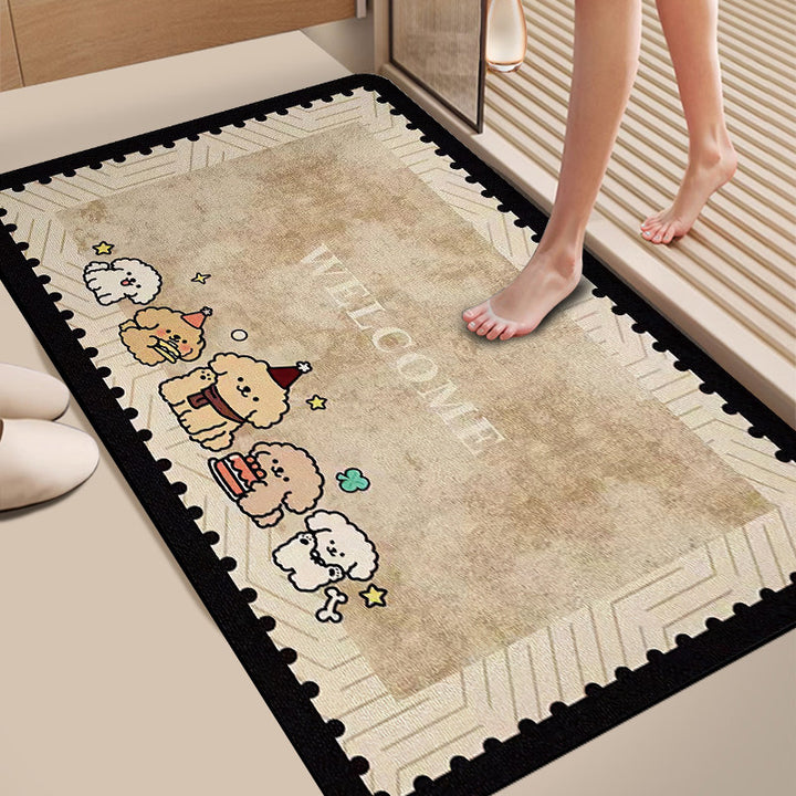 Plush Dog-Themed Bath Mat Kalsten