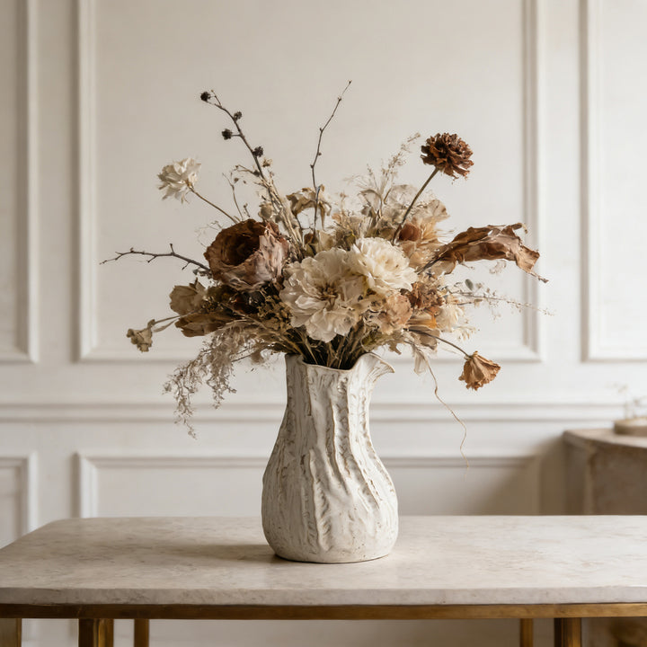 Handcrafted Textured Ceramic Decorative Vase