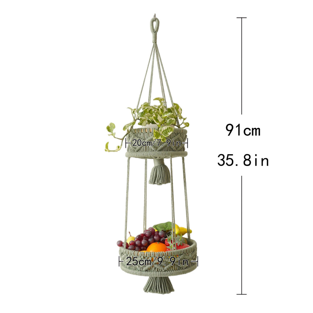 Multi-Tiered Macrame Hanging Storage Kalsten