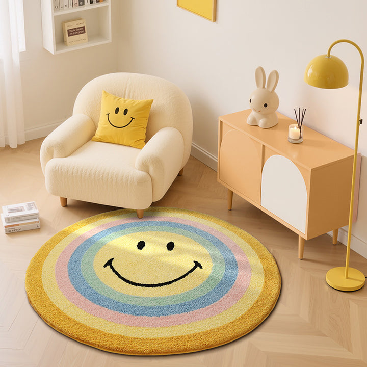 Playful Smiley Face Area Rug Kalsten