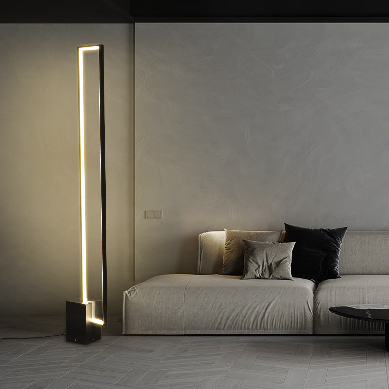 Minimalist LED Floor Lamp with Geometric Base