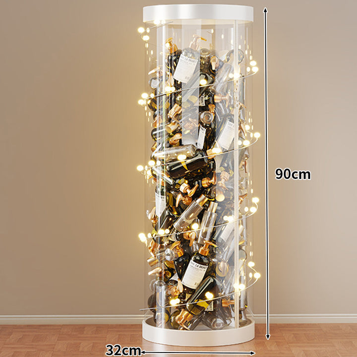 Tall Clear Acrylic Vertical Display Cylinder for Mini Perfume & Sample Bottle Collection