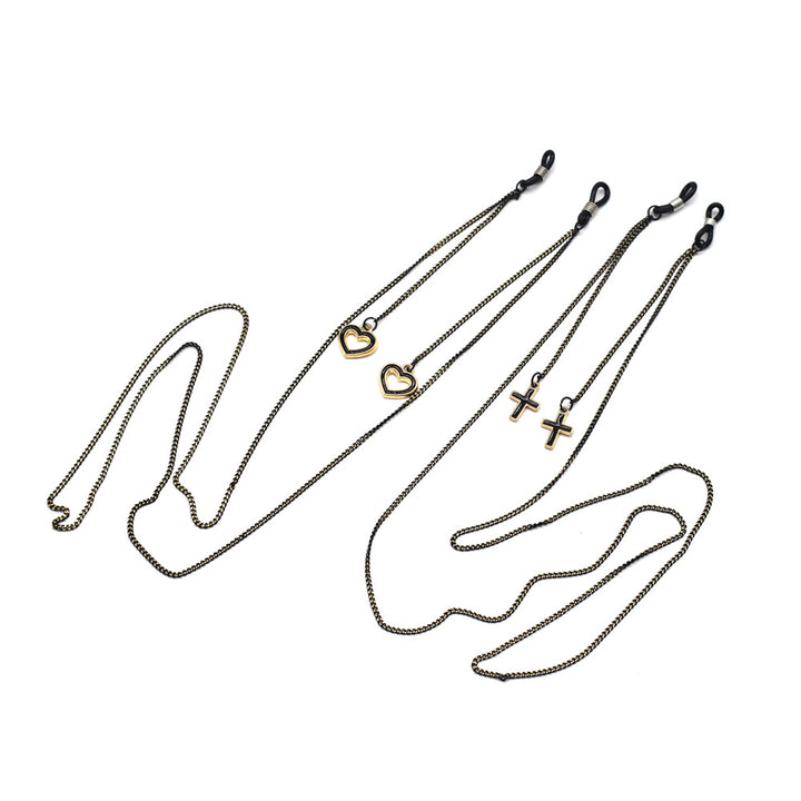 Heart-Embellished Eyewear Holder Chain Kalsten