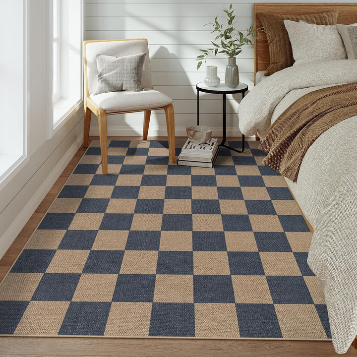 Checkerboard Pattern Area Rug