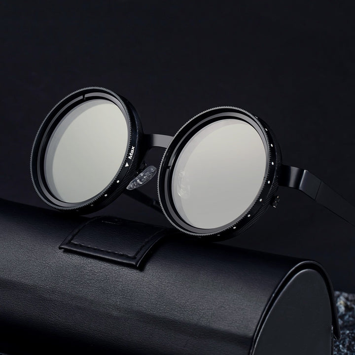 Ladies Round Retro Sunglasses with Distinctive Metal Frame Kalsten