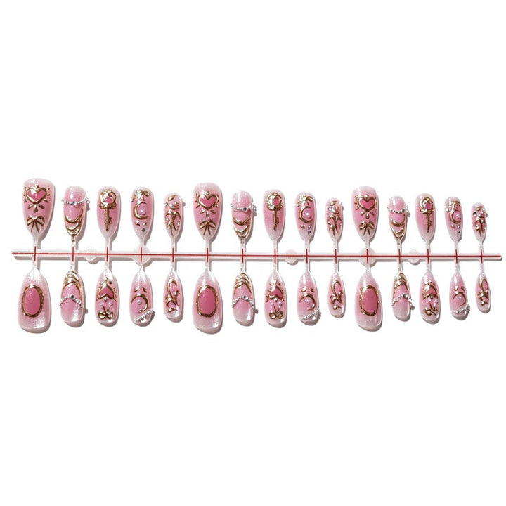 Artificial nail set with romantic decorations Kalsten
