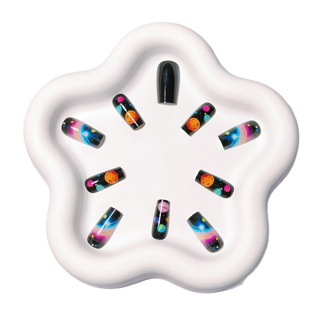 Artificial nails with Galactic Planet design Kalsten