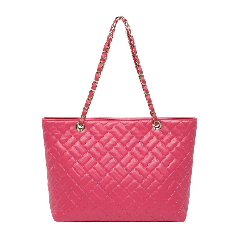 WoQuilted Tote Bag with Chain Handles Kalsten