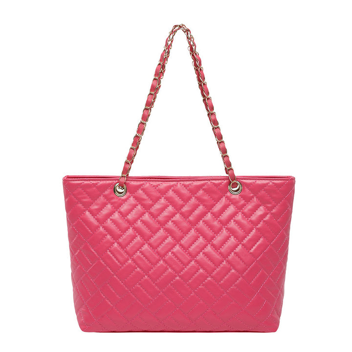 WoQuilted Tote Bag with Chain Handles Kalsten