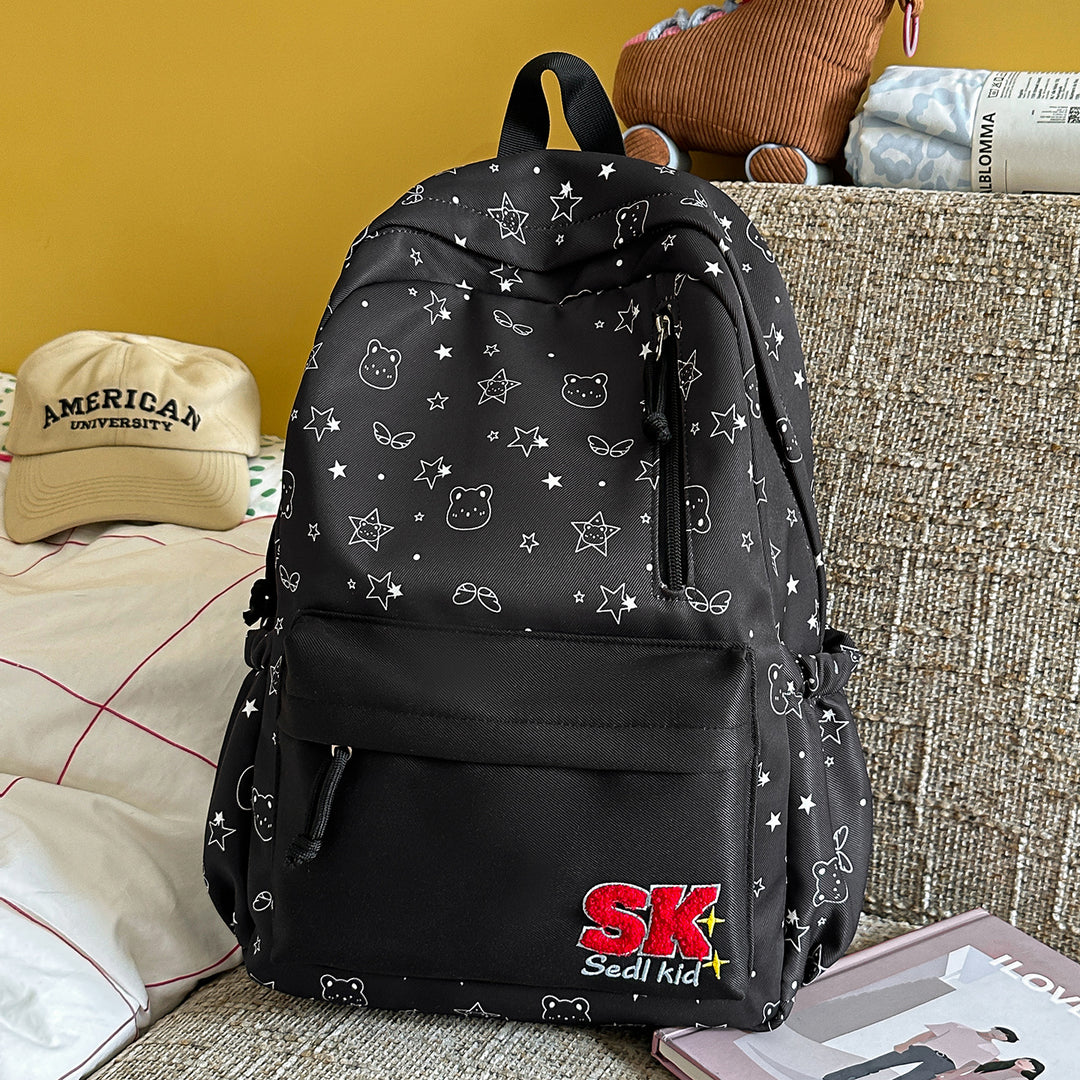 Illustrated Character-Themed Backpack Kalsten