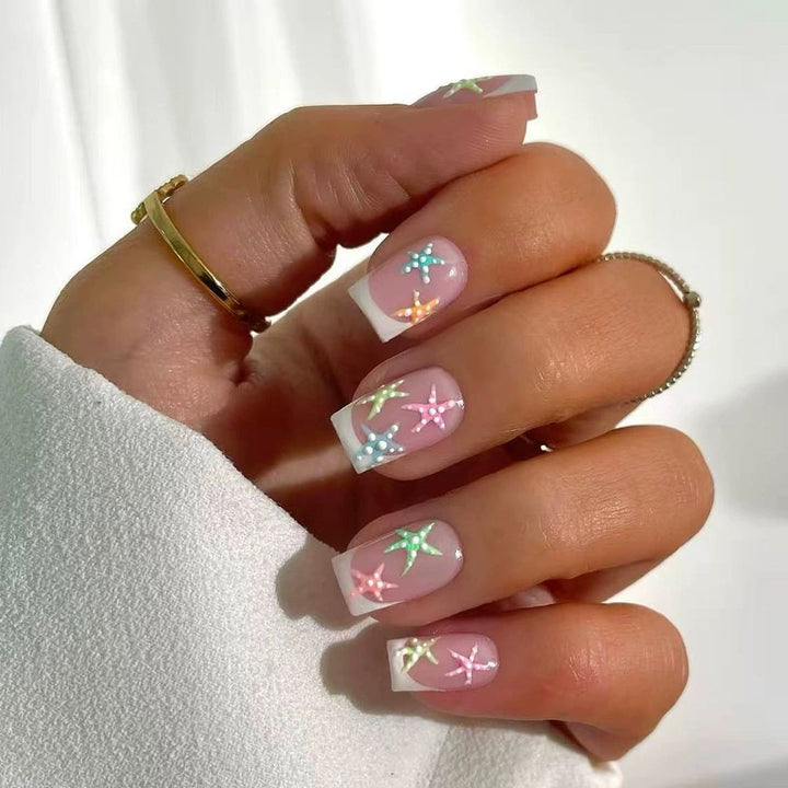 Elegant Starfish-Inspired Nail Art Enhancements Kalsten