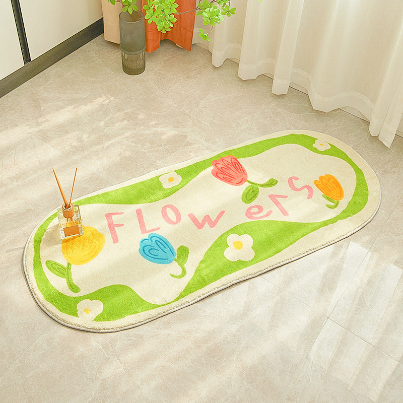 Floral-Themed Bath Area Mat
