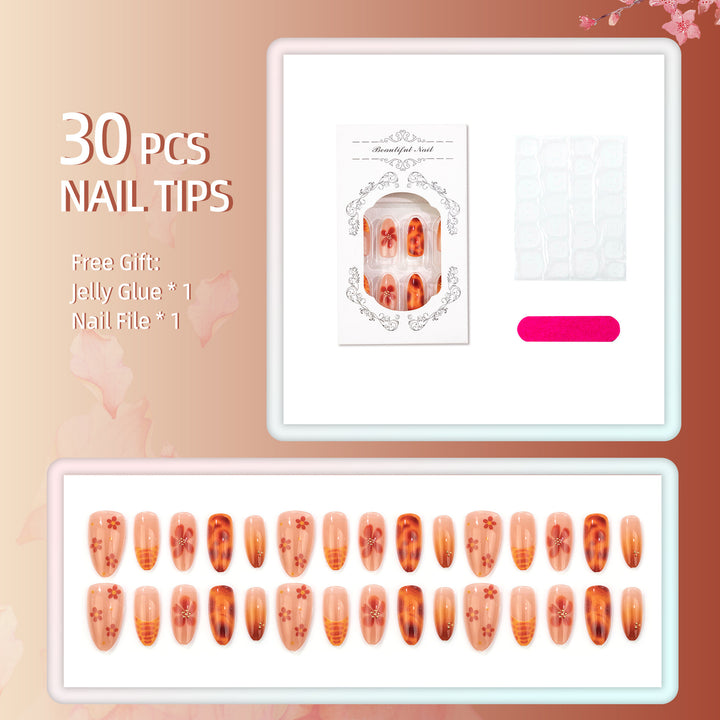 Floral Art Press-On Nail Set