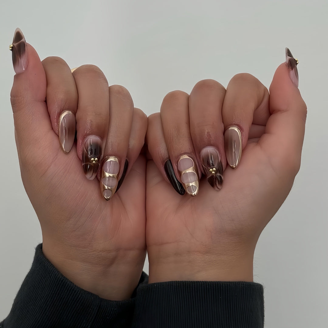 Decorative Press-On Nail Art with Unique Design Kalsten