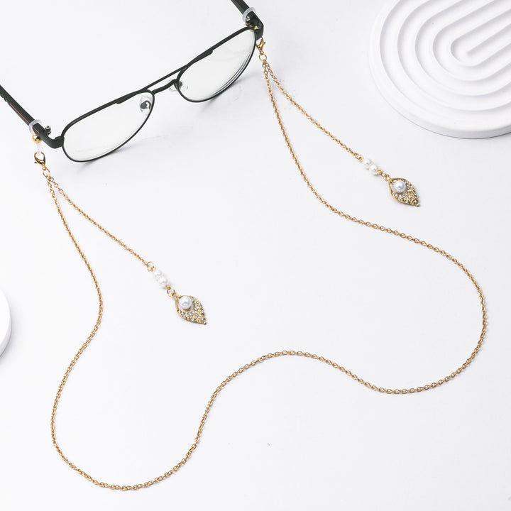 Elegant Dangle Pearl Earrings with Chain Kalsten