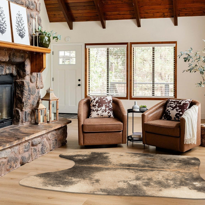 Rustic Hide-Shaped Area Rug Kalsten
