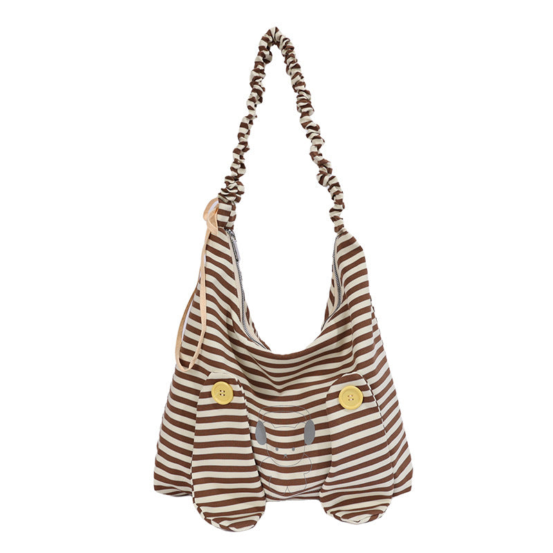 Playful Animal-Themed Slouchy Shoulder Bag