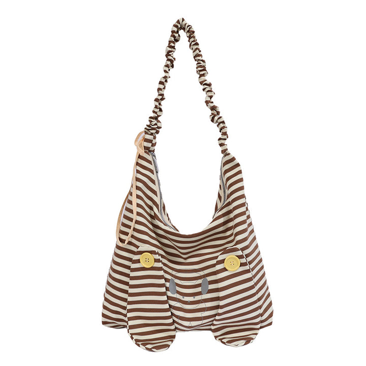 Playful Animal-Themed Slouchy Shoulder Bag