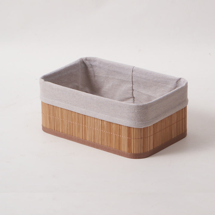 Storage baskets with decorative fabric insert Kalsten