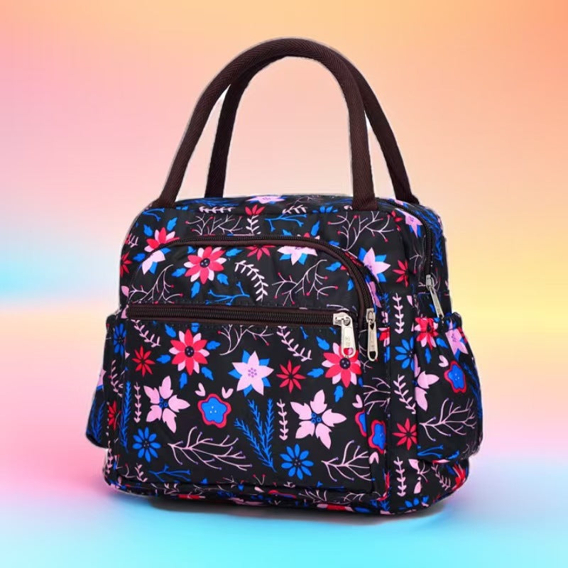 Insulated Cat Print Lunch Cooler Bag Kalsten