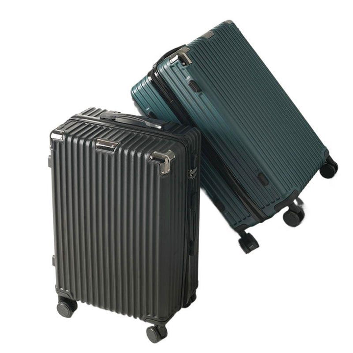 Hard shell suitcase with 360-degree wheel system and integrated safety feature Kalsten