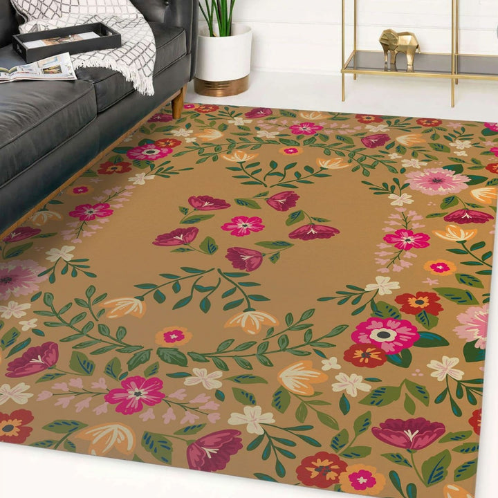Floral Patterned Area Rug Kalsten