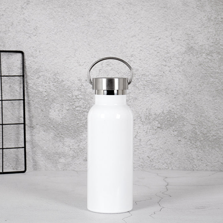 Women's Stainless Steel Water Bottle with Bamboo Lid and Carrying Handle Kalsten